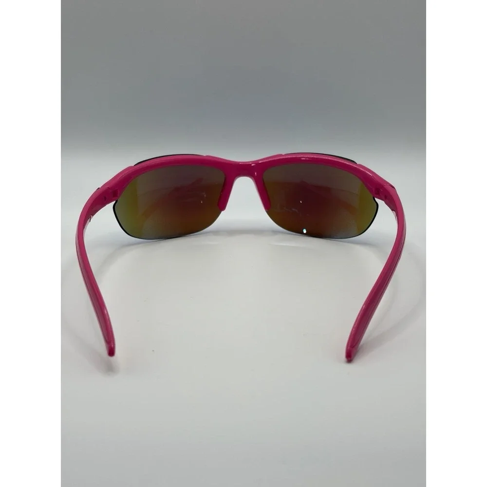 FOSTER GRANT SHAPE AFH 19 SUNGLASSES PINK & BLUE SEMI RIMLESS WRAP STYLE